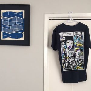 **SOLD** TKDK Tokidoki funky comic strip printed t-shirt